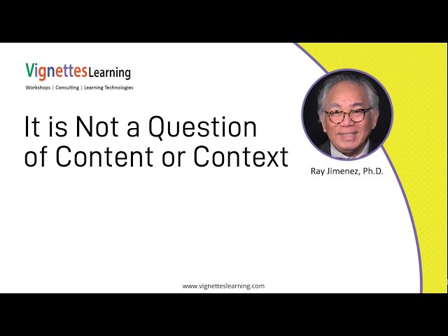 Microlearning Idea: It is Not a Question of Content or Context