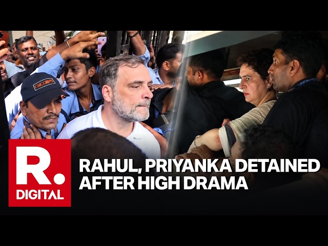 Rahul & Priyanka Gandhi Detained As INDIA Bloc MPs March to Election Commission HQ | CEC