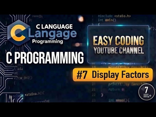 Display factors of number using c language|#coding #clanguage #facts 