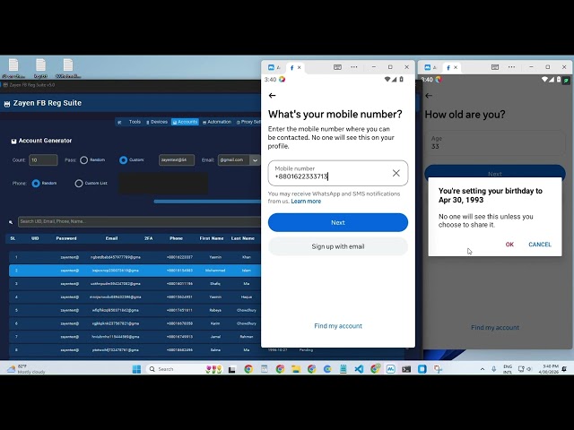 🤖 Facebook Account Auto Create Software  NEW Tools Create Facebook Clone Account 