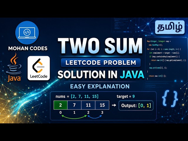 Two Sum LeetCode Solution in Java | Easy Explanation in Tamil