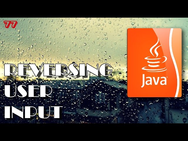Learn JAVA - Reversing user input