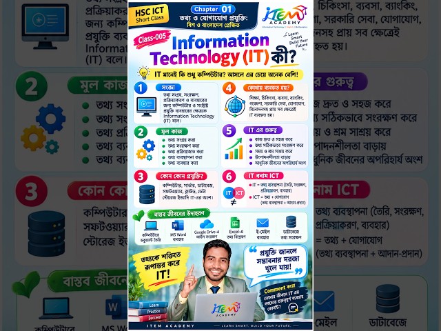 Information Technology কী? | IT কী ও এর ব্যবহার | HSC ICT Class 005