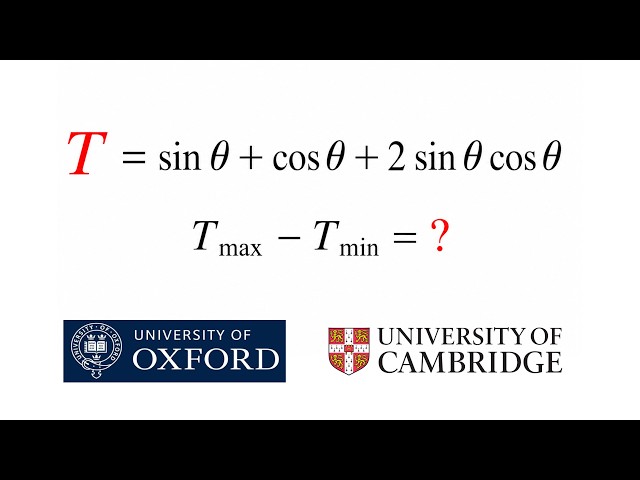 TMUA: No need for differentiation!