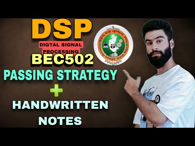 DSP Important Questions Vtu| Digtal Signal Processing BEC502