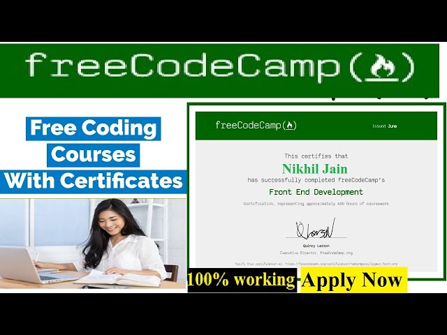Free Coding Courses with Free Certificate | Free Code Camp | Learn to code || Enroll Now