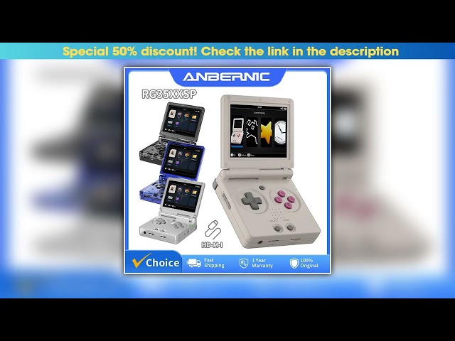 ANBERNIC RG35XXSP Portable Flip Retro Handheld Game Console 35 Inch IPS Screen Linux System