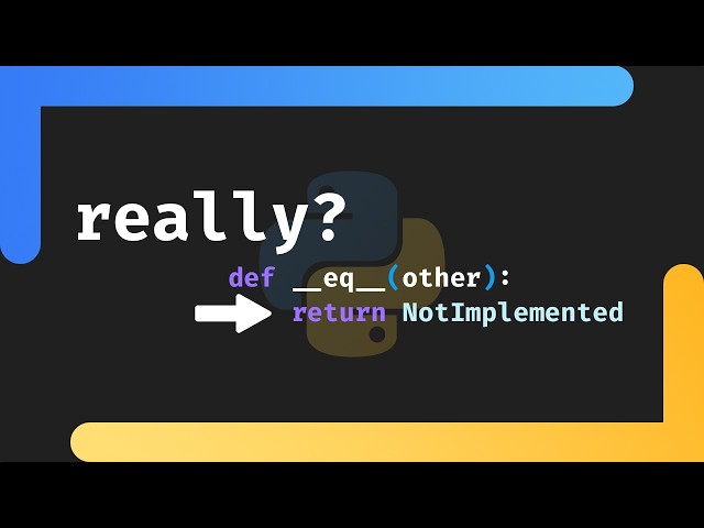 "NotImplemented" is Awesome in Python