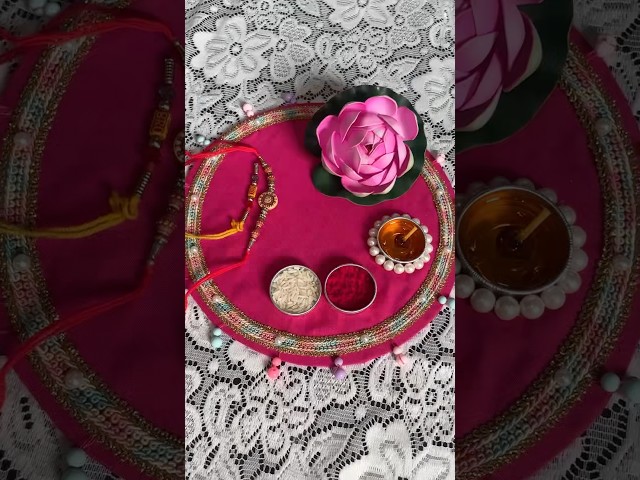 🌸 DIY RAKHI THALI 😍✨ | Simple & Beautiful Rakhi Platter at Home! 🪷💖 #Rakhi #RakhiThali #DIY