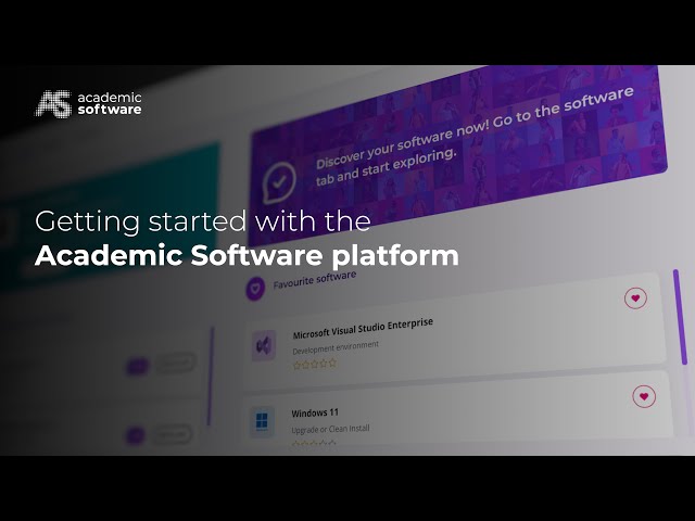 Get started with the Academic Software deployment platform