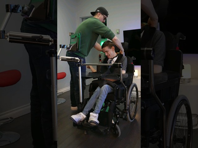 This is how Brad eats and drinks! #Caregiver #Caring #Eat #Drink #Disability #CerebralPalsy