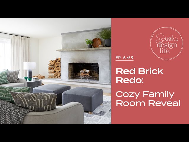 Red Brick Redo: Cozy Family Room + Powder Room Reveal! (Ep. 6)