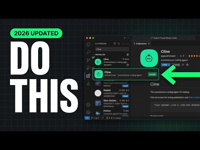 How to Install and Use Cline in VS Code (2026): AI Coding Agent Setup Tutorial