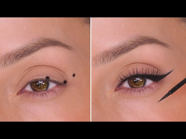 Can't Get a CRISP Wing? Try This 3-DOT Liquid Eyeliner Technique!