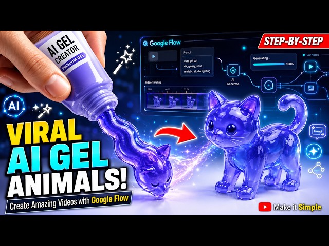 How to Make Viral AI Gel Animal Videos with ASMR Tube in Google Flow