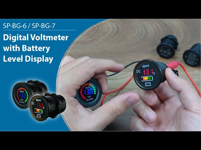 Digital Voltmeter with Battery Level Display - SP-BG6 & SP-BG7