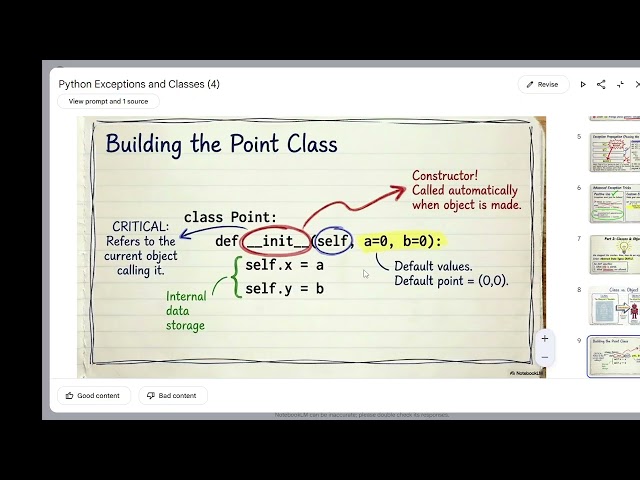 Exception Handling, Objects & Classes 