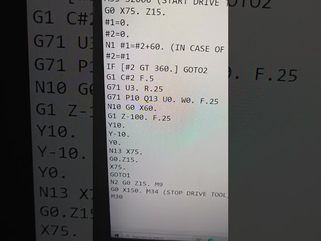 Milling of HEX from round bar on CNC Lathe using G71 canned cycle #cncprogramming #cadcam #cnclathe