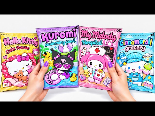 ✨Paper DIY✨ Sanrio Secret Blind Bag Unboxing | My Melody, Kuromi, Cinnamoroll, Hello Kitty | ASMR