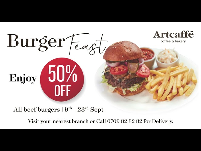 Artcaffe Burger Feast - 50% OFF Beef Burgers