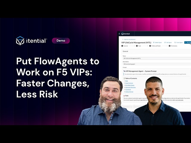 Put Agents to Work on F5 VIPs: Faster Changes, Less Risk