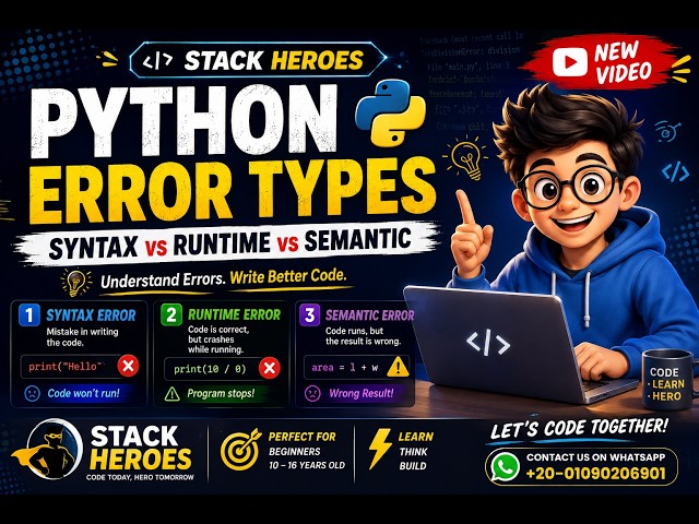 Python Error Types | Syntax vs Runtime vs Semantic Errors | Stack Heroes