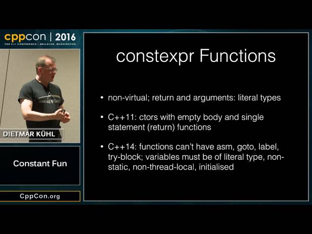 CppCon 2016: Dietmar Kühl “Constant Fun"