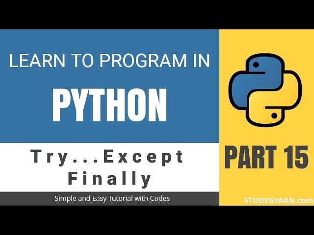 Python Tutorial 15 - Try Exception Handling