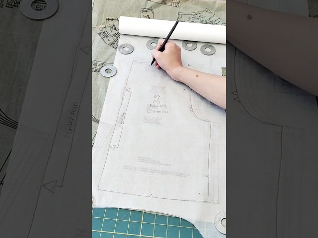 Trace The Pattern! 👍 🤓 🖋️ #tracing #patterns #sewing #sewingtips #sewinghacks