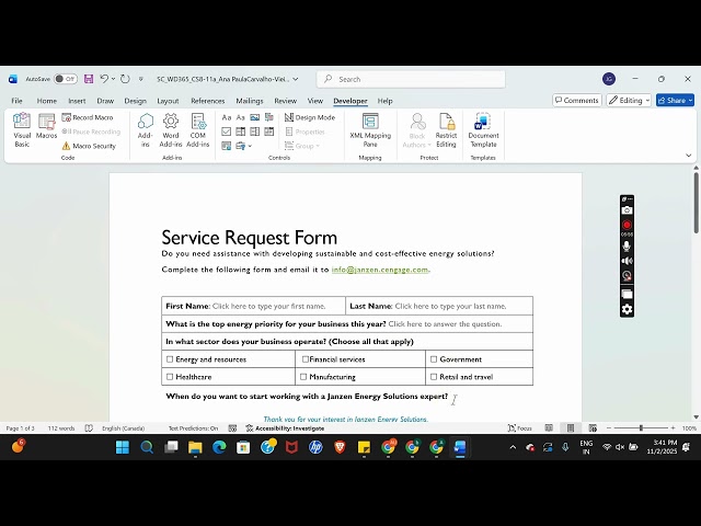 Shelly Cashman Word 365 Modules 8-11: SAM Capstone Project A Janzen Energy Solutions #shellycashman
