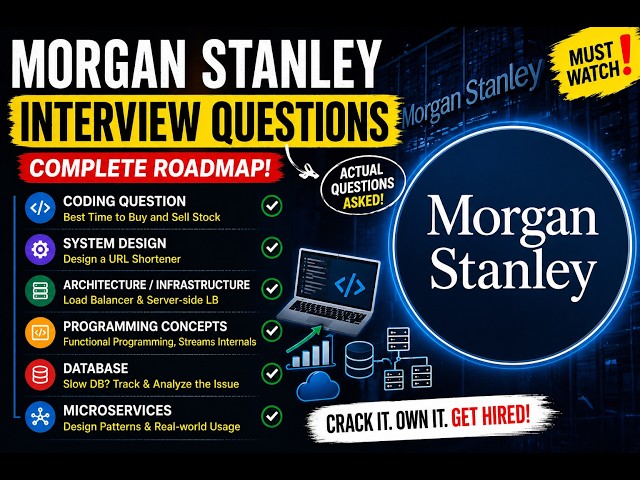 Morgan Stanly Interview Question for Backend developer | Java Developer | Microservices interview