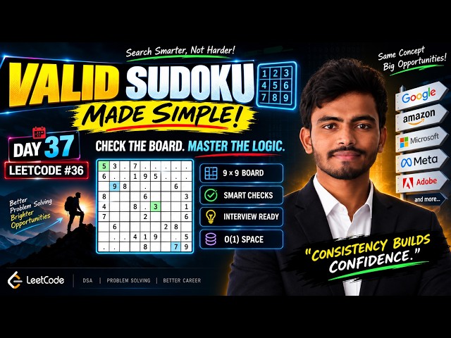 LeetCode 36: Valid Sudoku in Python | Easy Shortcut & Simple Logic | Day 37