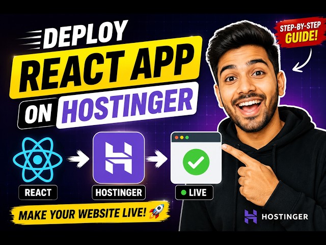 How to Deploy React App on Hostinger - Make Your Website Live in 10 Minutes