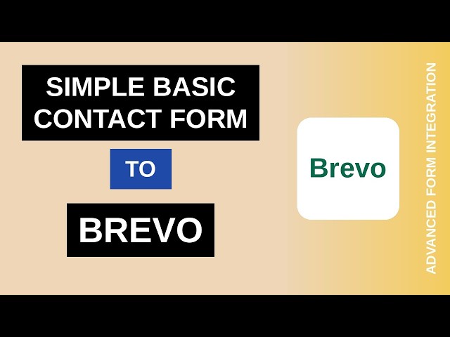 Simple Basic Contact Form to Brevo Integration Tutorial | AFI
