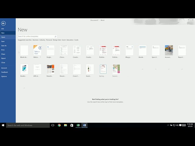 How to Find and Open an Avery Template in Microsoft®  Word