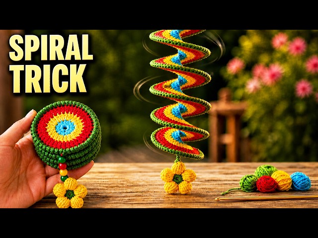 Easy Crochet Wind Spinner Tutorial Scrap Yarn Decor