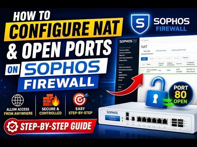 How to Configure NAT & Open Ports on Sophos Firewall (Step-by-Step Guide)