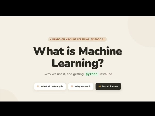 Hands-On ML Chapter 1: What Is Machine Learning? + Complete Project Setup Tutorial