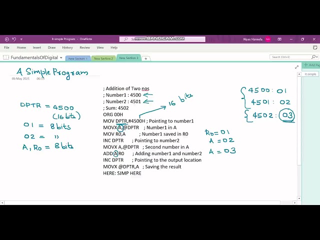 #2 - A Simple Program in Microcontroller 8051