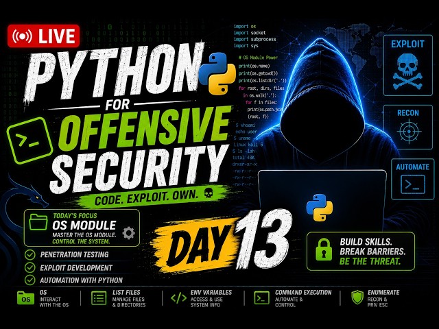 Python for Offensive Security | Day 13 | Python for cybersecurity