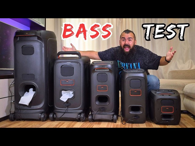 ¡Prueba MEGA BASS con TODOS los altavoces JBL Partybox!