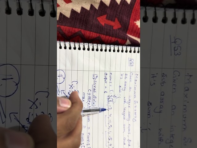 Maximum Sub Array : Kadane’s Algorithm 