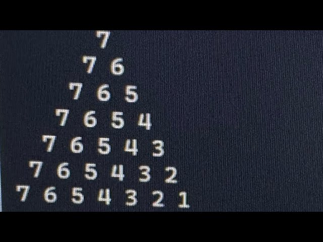 Java Programme To Print This Pattern 