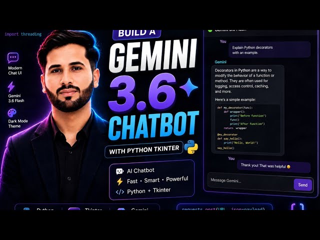 Built a Gemini AI Chatbot with Python 🤯 | Tkinter + Gemini API | Full Project