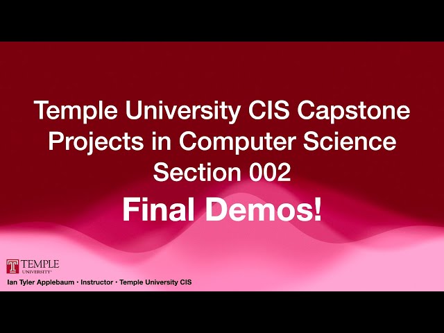 Capstone Projects in Computer Science Fall 2023 Section 002