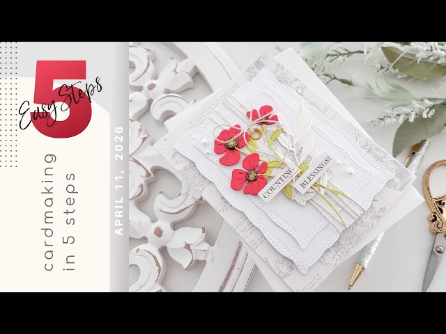 Creating an ELEGANT & SOFT Card with a 5 Step FORMULA | Dainty & Timeless Cardmaking