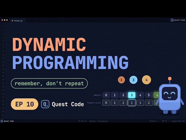 What is Dynamic Programming? Fibonacci + Coin Change | Algorithms Ep 10