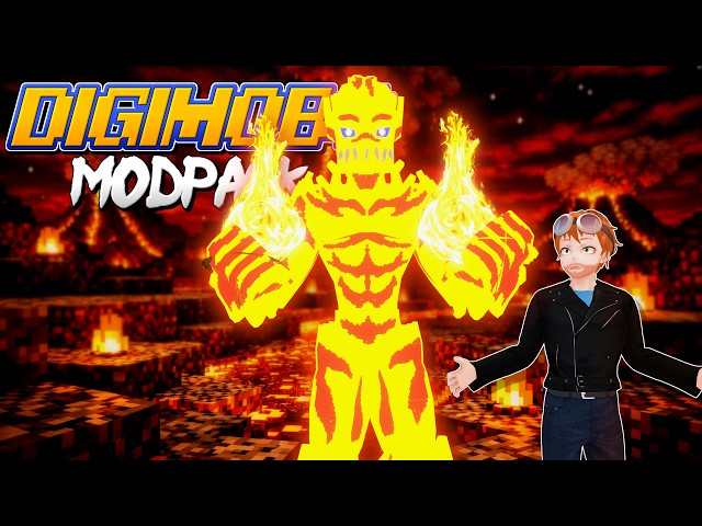 Candlemon Digivolve to... Meramon — Digimobs Modpack (Minecraft)