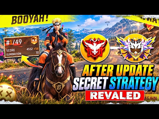 ( After Update ) Best Strategy For Solo Grandmaster Pushing 💀 | Every BR Rank Match Booyah Tips 🔥