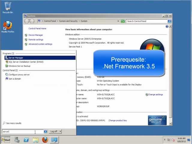 How to install SQL Server 2012 on Windows Server 2008 R2